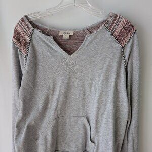 Style & Co. Boho Embroidered V-Neck Pullover Sweatshirt